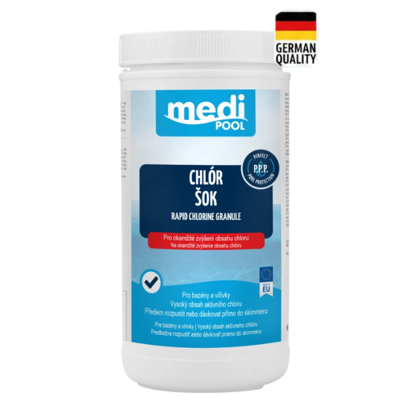 mediPOOL Rapid Chlór Šok granulát 1 kg