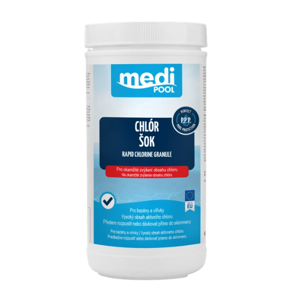 mediPOOL Rapid Chlór Šok granulát 1 kg - Image 2